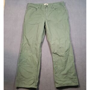 Blue Mountain Canvas Work Pants Mens 38x30 Olive Green Straight Leg Cotton